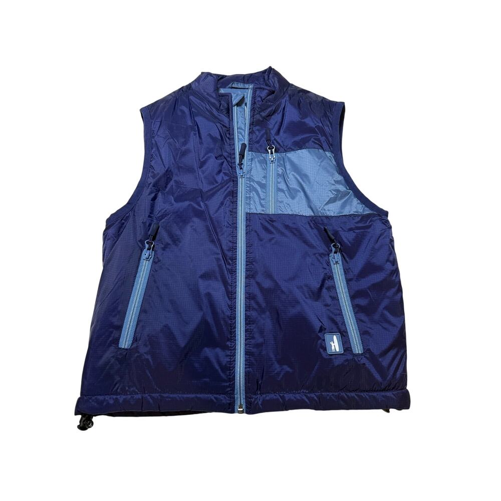 Johnnie-O Prep-formance Puffer Vest Boys 10 Blue Full Zip